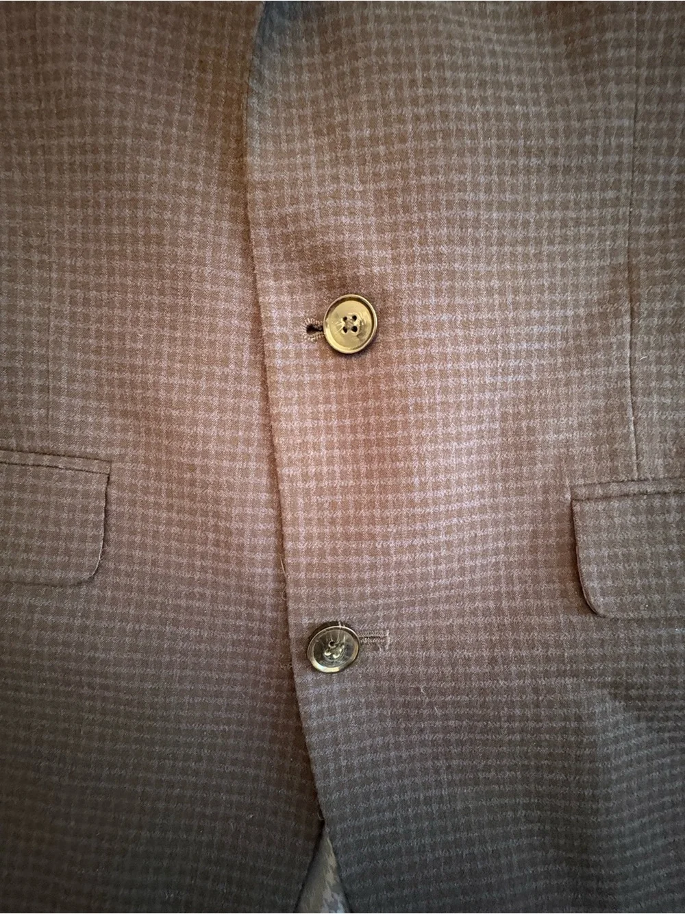 Men’s Bar III 40R Slim Fit Navy Micro Check 2-Button Sport Coat Blazer Lined